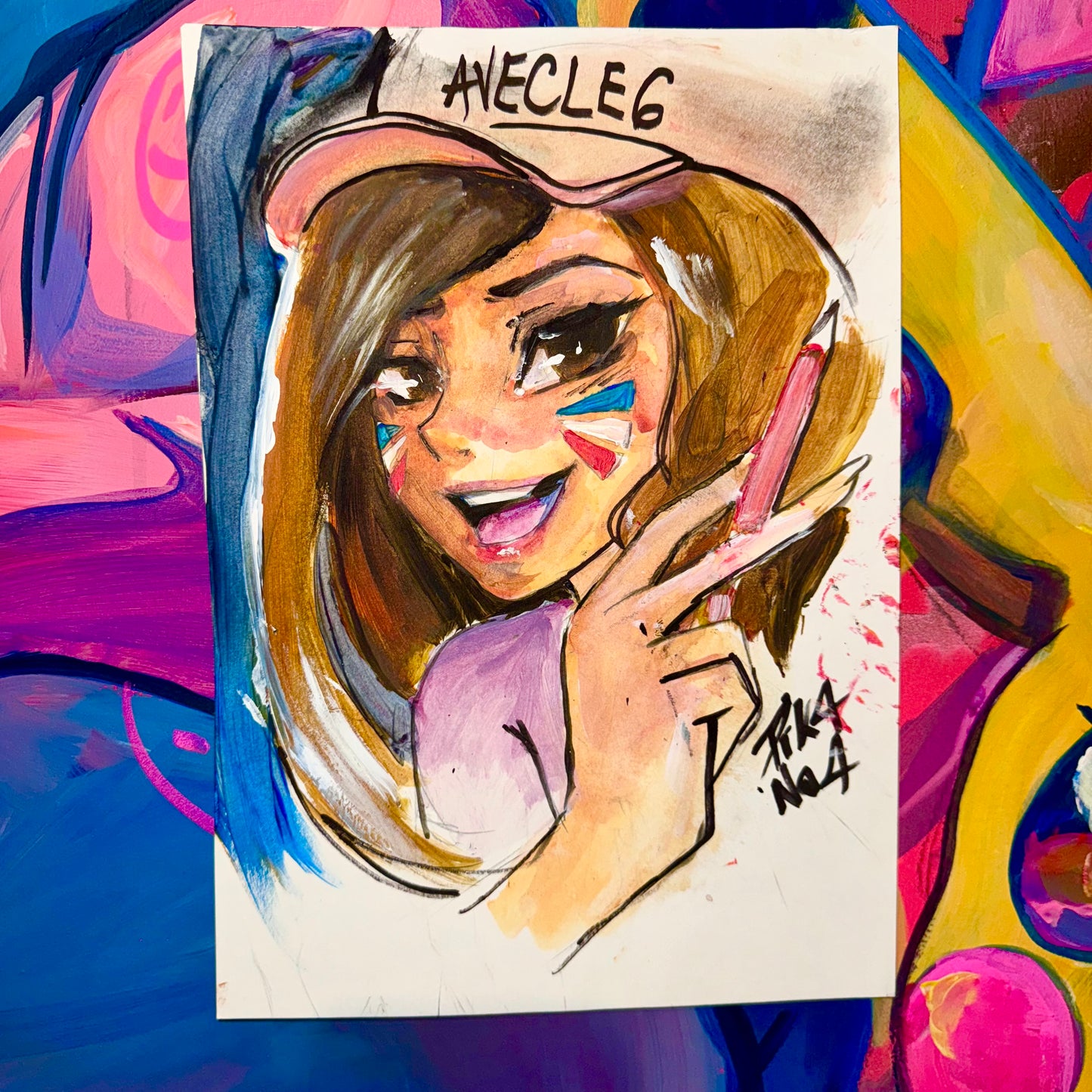 Dva supporter - old original drawing collection -