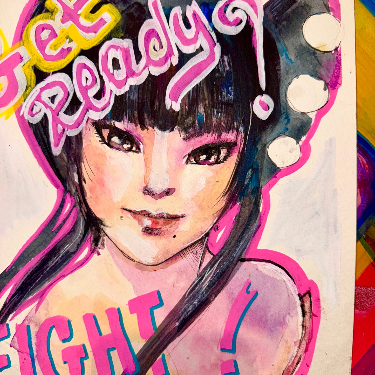 Get ready to fight - very old original drawing collection -