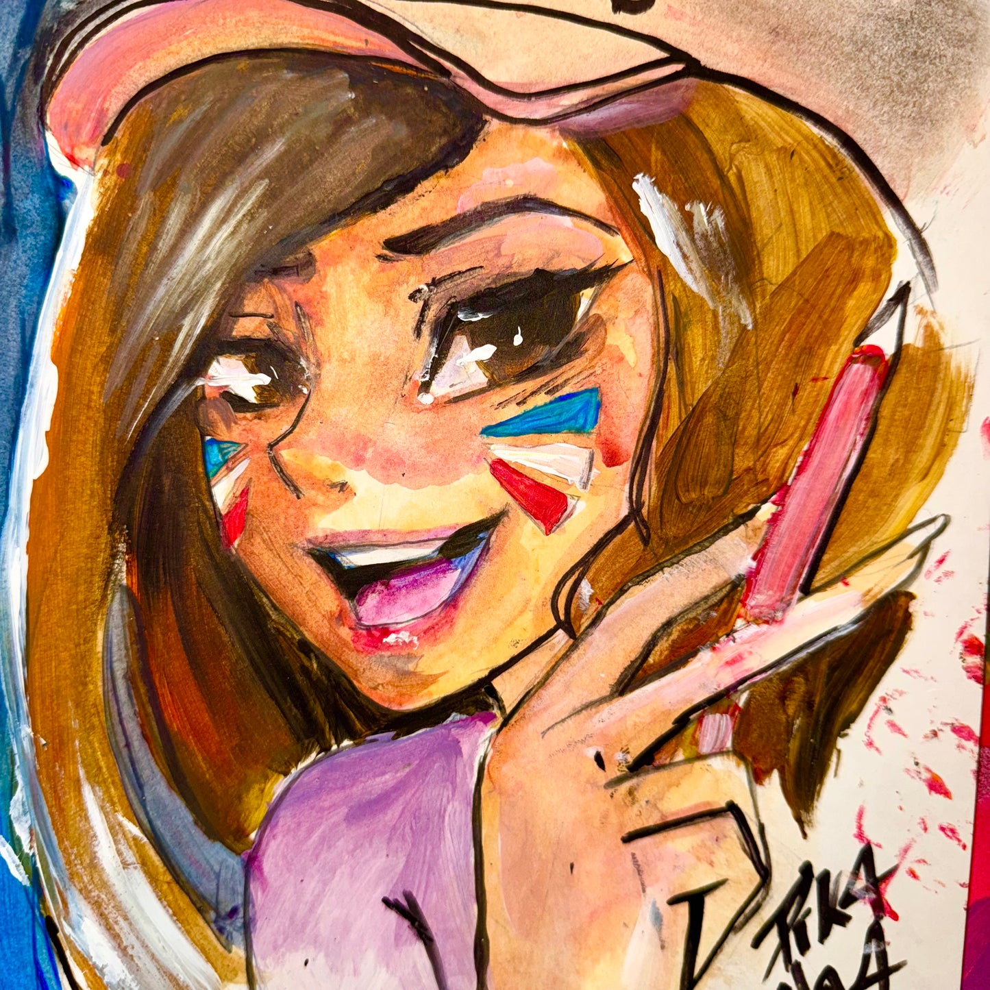 Dva supporter - old original drawing collection -