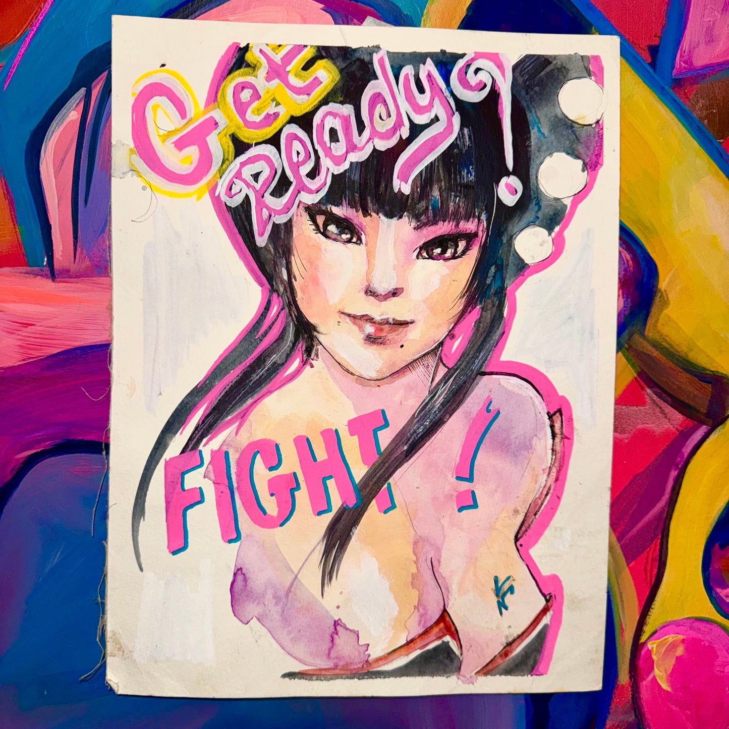 Get ready to fight - very old original drawing collection -